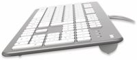 Hama USB-Tastatur KC-700, Slim-Design, Scissor-Tasten, silber/weiß