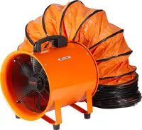 Bauventilator 145-W-AC-Motor Baugebläse 2900 U/min Baulüfter Gebläse 481 L/s (1020 CFM) Axiallüfter mit 8 m Schlauch Axialgebläse 79 dB Geräuschpegel Industrielüfter