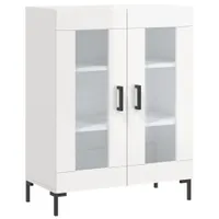 Kredens biały wysoki połysk 69,5x34x90 cm materiał drewnopochodny