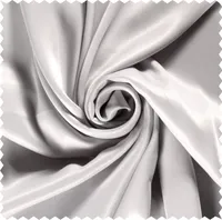 Viskosesatin Stoff Meterware hellgrau - Futterstoff Viskose Satin uni *Ab 50cm