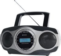 Retekess TR631 DAB Radio mit CD-Player, Boombox Bluetooth, Radio Batteriebetrieben, FM-Stereo, USB, AUX in, LCD Display mit Hintergrundbeleuchtung(Schwarz)