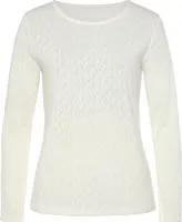 VIVANCE Langarmshirt crme Größe 36/38