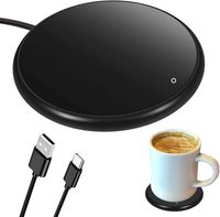 USB Tassenwärmer Kaffeewärmer Elektrischer Heizplatte Kaffee Wärmer Heizung Untersetzer Kaffee Geschenk, schwarz