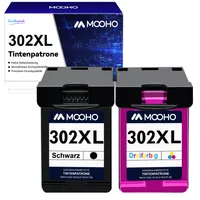 2x 302 XL ersetzt für HP 302 Druckerpatrone Deskjet 3630 3633 3634 3636 Envy 4520 4522 4524 4525 4527 OfficeJet 3830 3831 3832 3833 5220 5230 5232