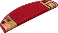 vidaXL Samolepiace rohože na schody 15 ks. Červené 65x21x4 cm