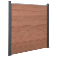 vidaXL Sada plotových prvků hnědá 699x186 cm WPC