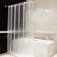 Duschvorhang Wannenvorhang Bad Dusche Duschrollo Anti Schimmel Wasserdicht Weiß 