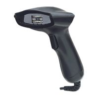 Manhattan 2D Laser-Barcodescanner - 430 mm Scanreichweite - USB - Tragbares Barcodelesegerät - 2D - Laser - Codabar - Code 11 - Code 128 - Code 39 - Code 93 - EAN 128 - Industrial 2 of 5 - Interleaved 2 of 5 - MSI,... - Aztec Code - Datenmatrix - MaxiCode