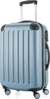 HAUPTSTADTKOFFER - Spree - Handgepäck mit Erweiterung, Koffer auf Rollen, Trolley Flugzeug Hartschalenkoffer Hand Luggage TSA, 55 cm, Cabin Bag max 42 Liter,Pool blau