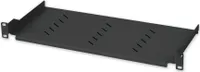 Półka do szafy Rack 19'' 150 mm 1U czarna 2 punkty