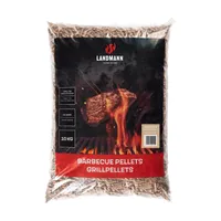 LANDMANN Grillpellets Buche 10kg besonders rauchige Note Für Smoker Pellet- und Holzkohlegrills Pizzaöfen Geringer Verbrauch für Räucherboxen Braun