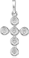 MATERIA by Matthias Wagner Kreuz Kettenanhänger 925 Sterling Silber mit Zirkonia KA-118
