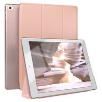 EAZY CASE Smartcase Tablet Hülle kompatibel mit Apple iPad 5 / 6 (2017/2018) / Air 1 / Air 2 mit Standfunktion, Schutzhülle, Tablet Hülle, Tablet Klapphülle aus Kunstleder, Rosé-Gold