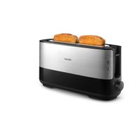 Philips Viva Collection Langschlitz Toaster, 1 Toastschlitz, Brötchenaufsatz, 8 Stufen, Auftaufunktion, Metall (HD2692/90)