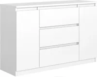 3xEliving DEMI 2D3S Kommode / Sideboard 120cm in weiss