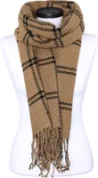 dicker Damen Strickschal kariert Karo XXL Wollschal Oversized Winterschal Neverless®