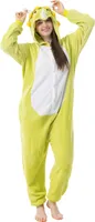 Katara 1744 -  Dinosaurier grün S (145-155cm), Jumpsuit, Onesie, Karneval, Overall, Party, Karnevals-Kostüm, Verkleidung zum Fasching, Schlafanzug, Hausanzug, Jogginganzug, Cosplay, Tierkostüm für Erwachsene