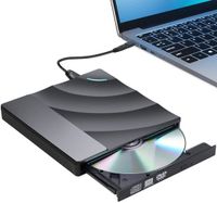 External DVD Drive, Portable Type-C Slim CD DVD RW Burner CD Drive Plug and Play for Laptop, Desktop Mac, iOS, Windows 11/10/8/7 / XP/Linux, USB 3.0