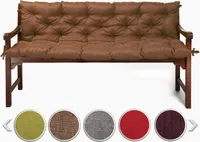 sunnypillow Bankauflage Stuhlkissen Bankkissen 180 x 50 x 50 cm Sitzkissen und Rückenkissen für Hollywoodschaukel Polsterauflage Auflage - Braun