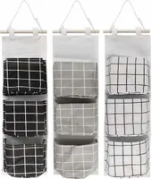 3 Stück Hängende Tasche,Tür Wand Organizer Hängetasche mit 3 Taschen,Wand Aufbewahrungstasche für Kinderzimmer Badezimmer Schlafzimmer,3 Farben