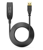 deleyCON 5m Aktives USB 3.0 Kabel Aktive Verlängerung mit 1 Signalverstärker & Netzteil USB3.0 Repeaterkabel Verlängerungskabel PC Computer Drucker Scanner