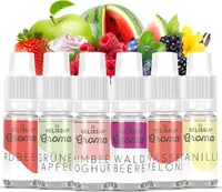 Belissia Lebensmittelaroma Set Fruchtige Vielfalt - 6x10ml Hochdosiertes Aroma - Kalorienfrei, Vegan - Für Speisen, Getränke, Shake, Quark uvm.