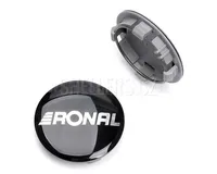 Středová krytka alu kola Ø 58/64mm, RONAL, plast, logo, černá lesklá