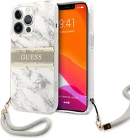 Guess - Marble Strap Collection - Apple iPhone 13 Pro (6.1) - Grey - Hard Case - Cover - Etui ochronne