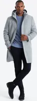 Ombre Clothing Herrenmantel Ndour graue Melange XL