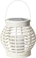 Star Trading 479-28 LED-Solar-Laterne "Rotang"1 warmwhite LED, weiß,ca. 16x16 cm, mit Solarpanel, incl. Akku, outdoor, Vierfarb-Karton