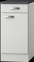Küchen Unterschrank mit Arbeitsplatte Lagos U406-9 in weiß 40 cm breit