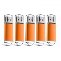 5x 32GB USB 2.0 Stick Flash USB Drive Kompakt USB Flashdrive Speicherstick Memorystick Farbe: Orange