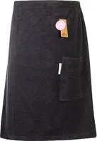A&R 042.50 | Sauna Kilt Men so suchým zipsom - 65 x 150 cm - Farba: čierna - Rozmer: 65 x 150 cm