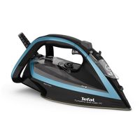 Tefal TurboPro FV5695E1 Bügeleisen Dampfbügeleisen Durilium-Bügelsohle AirGlide Autoclean 3000 W Schwarz, Blau