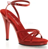 FABULICIOUS FLAIR-436 Rote Sandalette mit Riemchen und Miniplateau