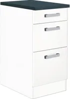 Optifit Schubladenunterschrank Salo214 BxTxH 40 x 60 x 84,8 cm weiß matt zerlegt HWSA U436-7+
