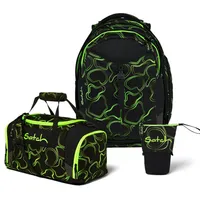Satch Match Green Supreme Schulrucksack Set 3tlg.