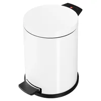 Hailo Solid M, 12 l, Kulatý, Nerezová ocel, Bílá, Ocel, Pedál
