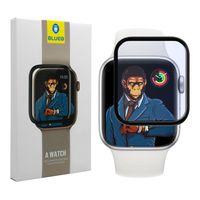 MobilMajak Tvrzené / ochranné sklo Apple Watch 7 / 8 45mm černé (Strong HD) - 5D Mr. Monkey plné lepení