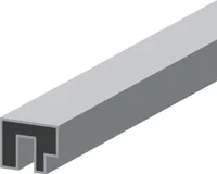 Alu Abschlussprofil - Edelstahloptik, Länge: 200 cm