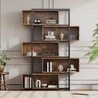 Bücherregal mit 5 Ebenen, Standregal, Leiterregal, Regal, 121/35/176 cm