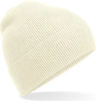 Beechfield B51N | Organic Baumwolle Fine Knit Beanie - Farbe: Sand - Größe: One Size