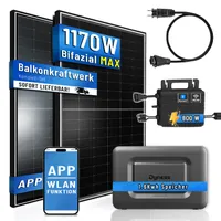 GreenSun Solar Balkonkraftwerk 1130W Bifazial mit Hoymiles HMS800 und Dyness 1.6Kwh Speicher