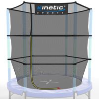 KINETIC SPORTS Trampolin Sicherheitsnetz für JUMPER 140 cm Kindertrampoline – Ersatz Fangnetz Netz mit Reißverschluss, UV-beständig, Indoor