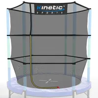 KINETIC SPORTS Trampolin Sicherheitsnetz für JUMPER 140 cm Kindertrampoline – Ersatz Fangnetz Netz mit Reißverschluss, UV-beständig, Indoor