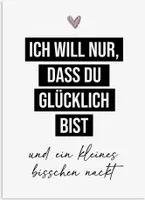 Postkarte LIEBE Ich will nur, dass du glücklich bist
