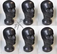 6 x FP Styroporkopf SAM - ca. 33 cm anthrazith- schwarz - TOP Markenqualität