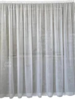 Fertiger Vorhang 300x245 weißer Voile mit Ballast