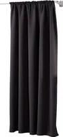 WOLTU Vorhang Gardinen Blickdicht mit Kräuselband für Schiene 250 g/m² Schwerer Thermovorhang, Anthrazit 135x225cm (1 Stück)