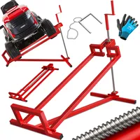 MASKO®  Rasentraktor Heber 400kg Aufsitzmäher Hebevorrichtung Rasentraktorheber Reinig.Hilfe Hebebühne inkl. Arbeitshandschuhen